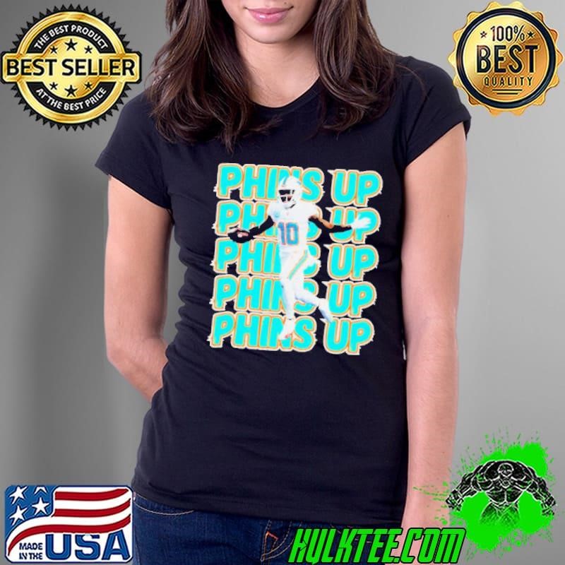 Miami Dolphins Tyreek Hill Phins Up NFL Football Fan t Ladies Tee