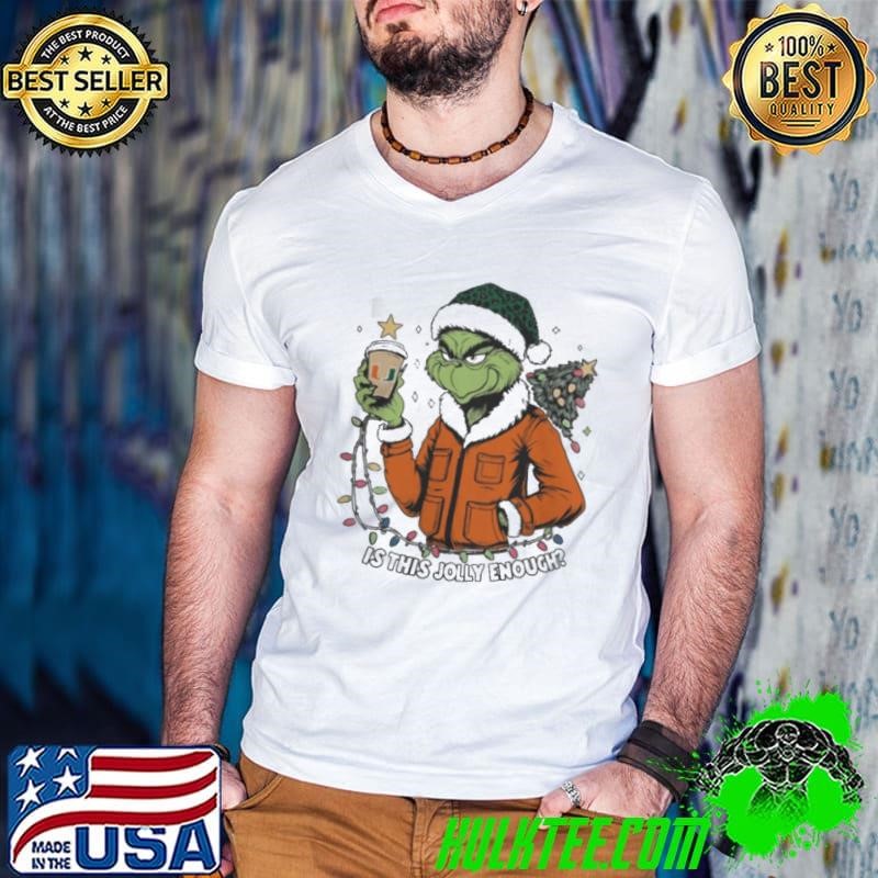 Miami Hurricanes x Santa Grinch Is This Jolly Enough Merry Christmas Guys V Neck