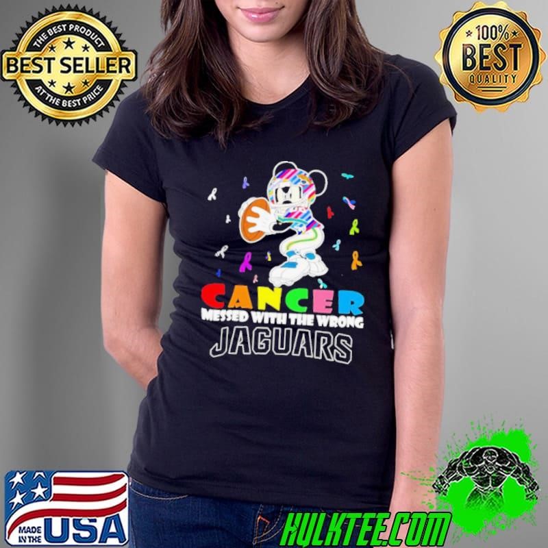Mickey Cancer messed with wrong Jacksonville Jaguars Ladies Tee