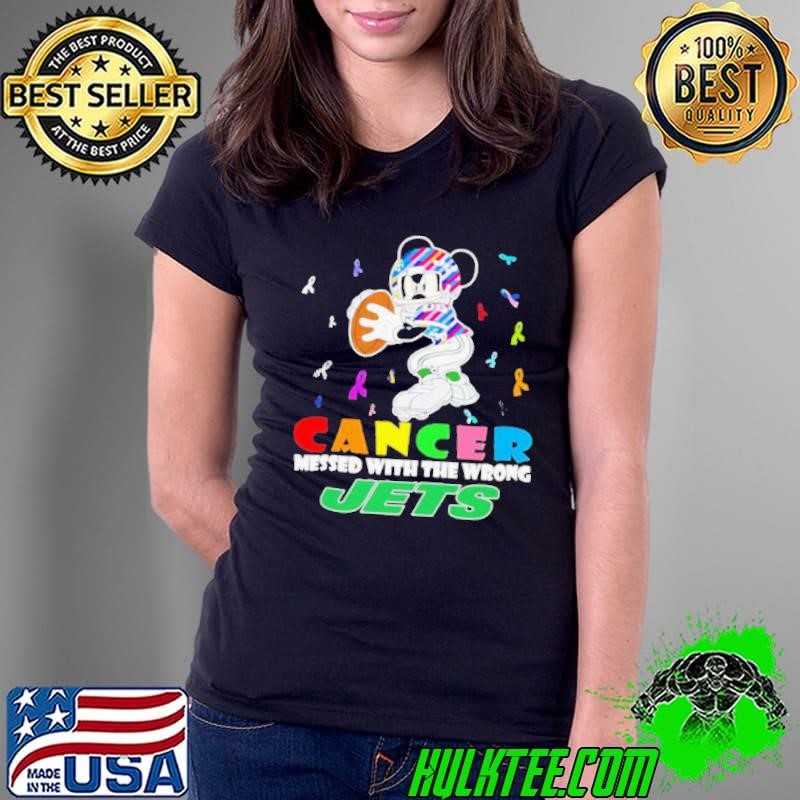 Mickey Cancer messed with wrong New York Jets Ladies Tee