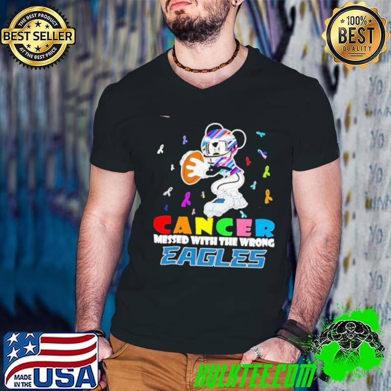Mickey Cancer messed with wrong Philadelphia Eagles Guys V Neck