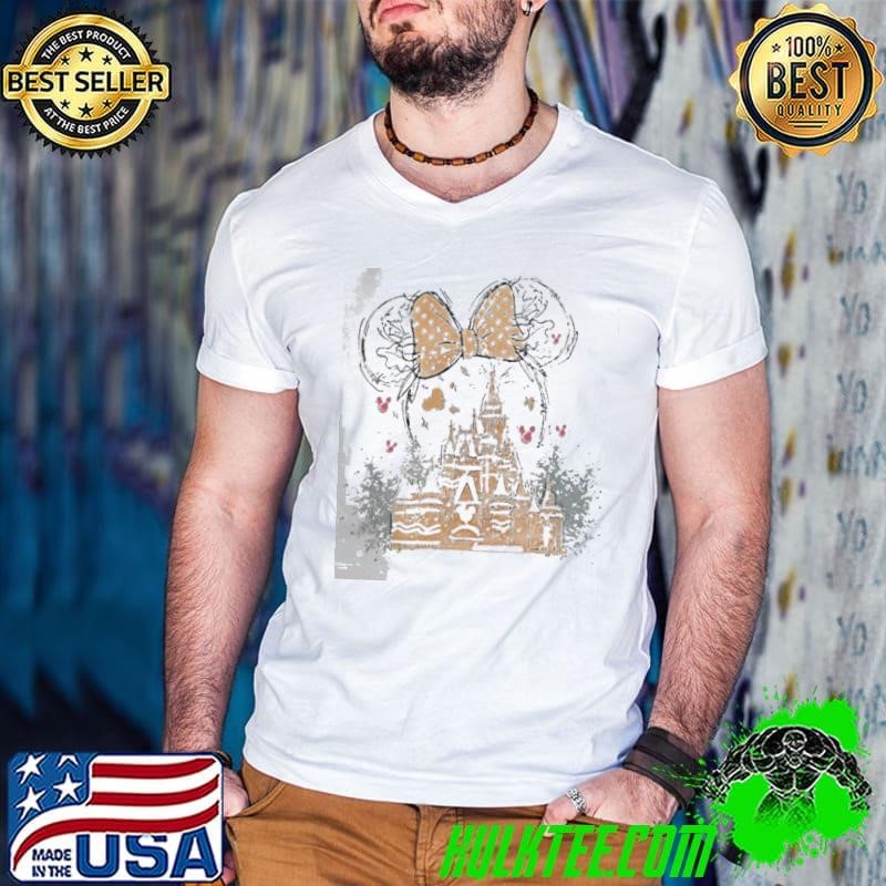 Mickey Minnie Christmas Gingerbread Castle Shirt