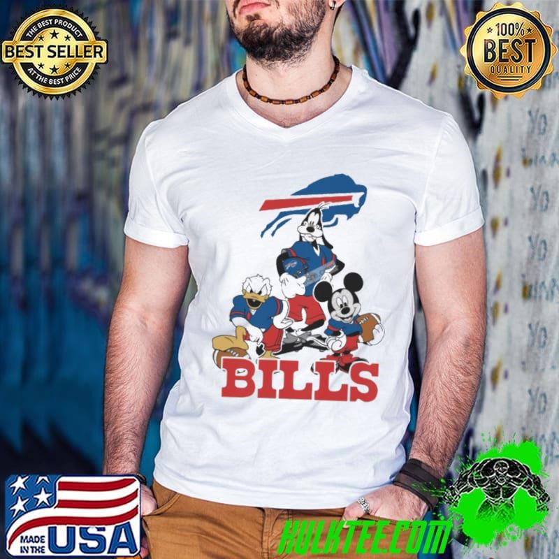 Mickey, Pluto, Donald Buffalo Bills Shirt