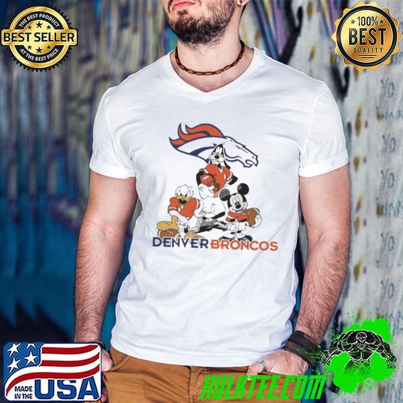 Mickey, Pluto, Donald Denver Broncos Shirt