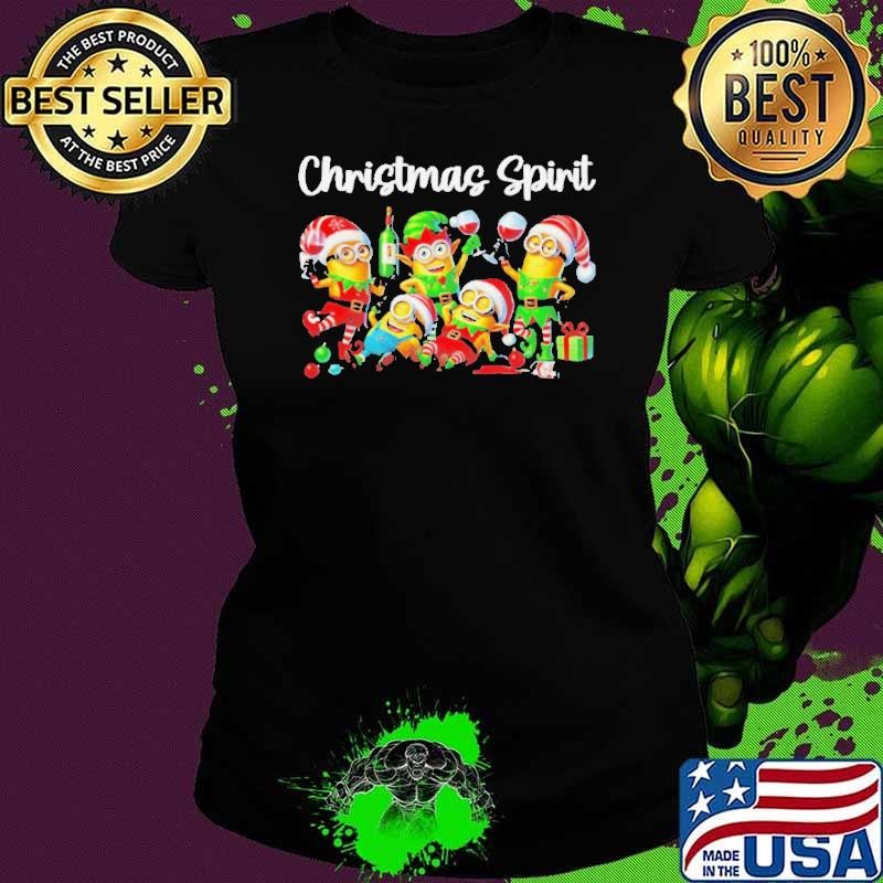 Minion Christmas spirit wine shirt
