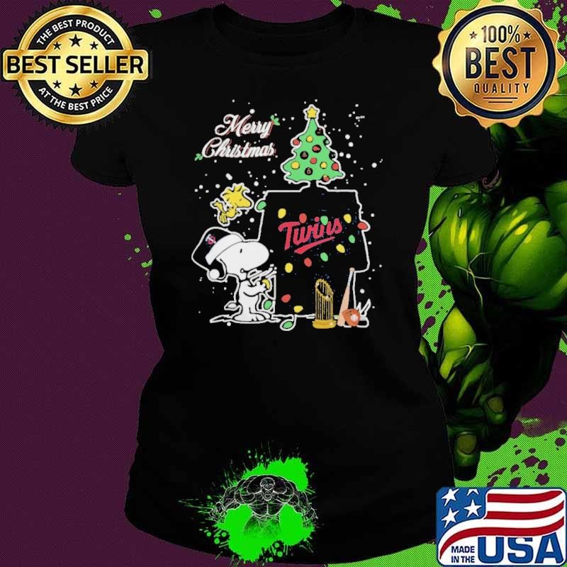 Minnesota Twins Merry Christmas With Snoopy Baby Shirt