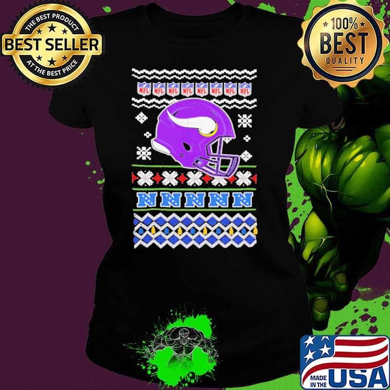 Minnesota Vikings NFL football Christmas helmet shirt