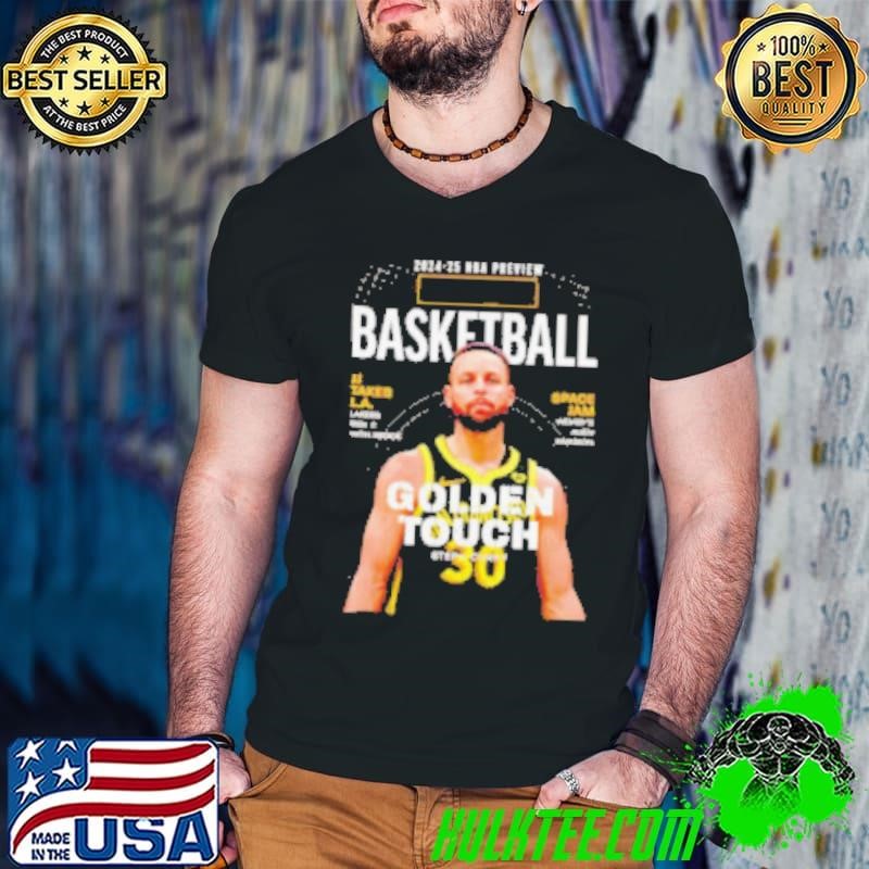 NBA preview Stephen Curry Golden State Warriors basketball Golden touch graphic shirt
