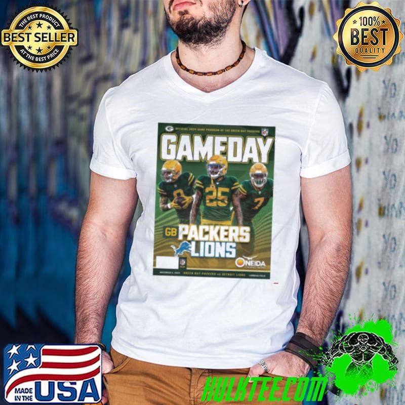 NFL Green Bay Packers Gameday Program 11 3 24 Detroit Lions Poster shirt