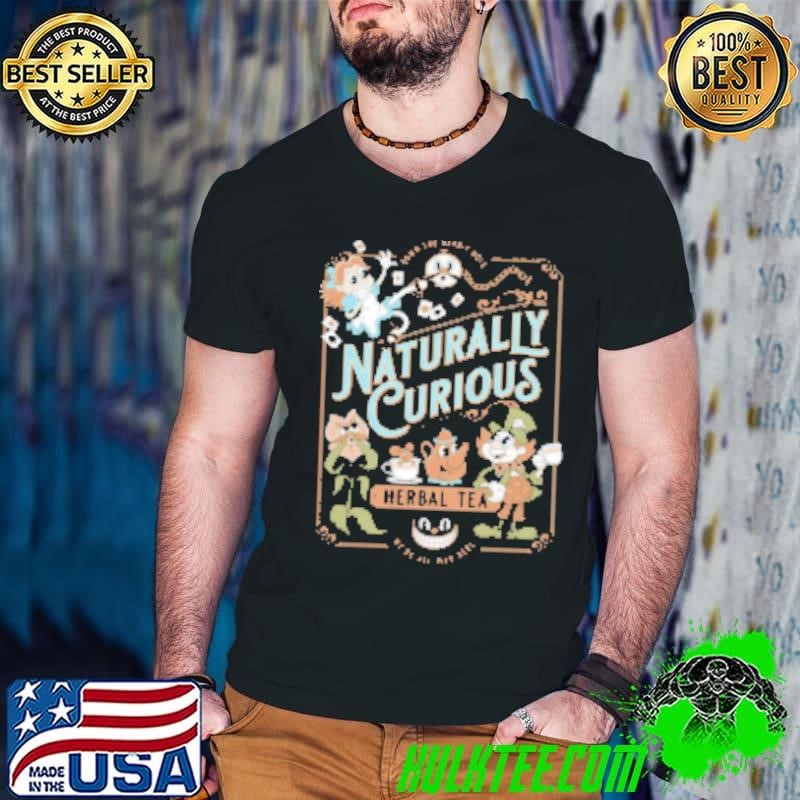 Naturally Curious Cartoon Alice in Wonderland Guys V Neck