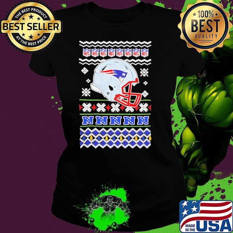 New England Patriots NFL football Christmas helmet shirt