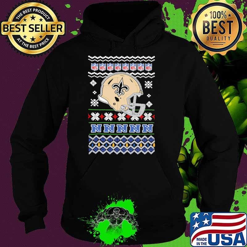 New Orleans Saints Christmas NFL football Christmas helmet Hoodie