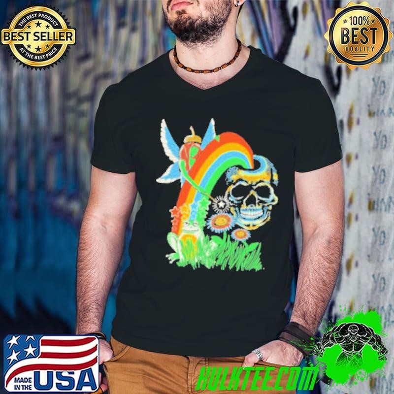 Nice Peace Frog Rainbow Skull Star shirts
