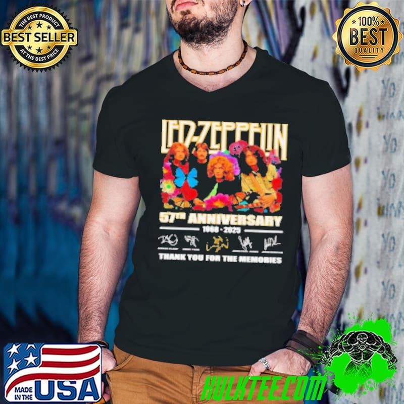 Official Led Zeppelin 57th Anniversary 1968 2025 Thank You For The Music Shirt