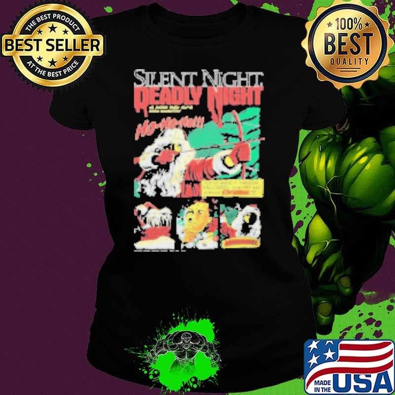 Official Silent Night Deadly Night Ho, Ho, Ho He Knows When You've Been Naughty Christmas Shirt