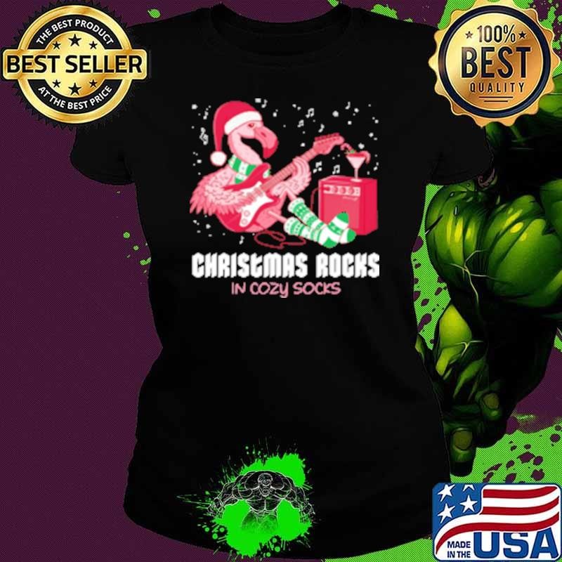 Original Rockin' Flamingo Christmas Cozy Vibes Shirt