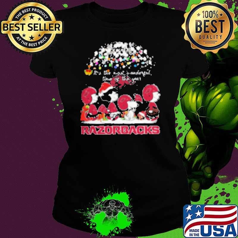 Peanuts Arkansas Razorbacks It's The Most Wonderful Time Of The Year Winter Shirt