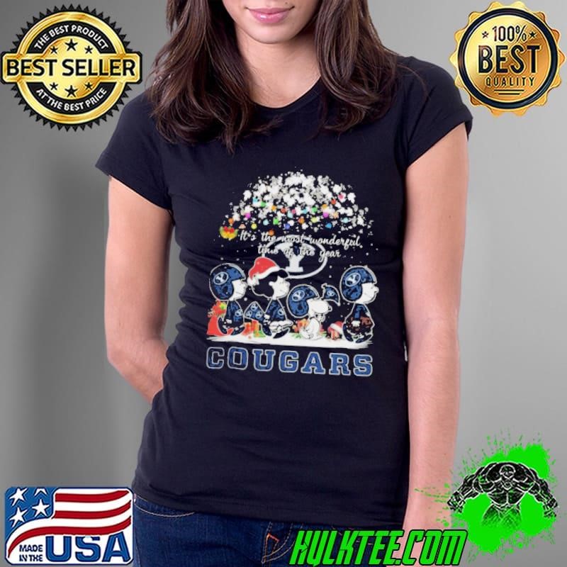 Peanuts BYU Cougars It’s The Most Wonderful Time Of The Year Winter Ladies Tee