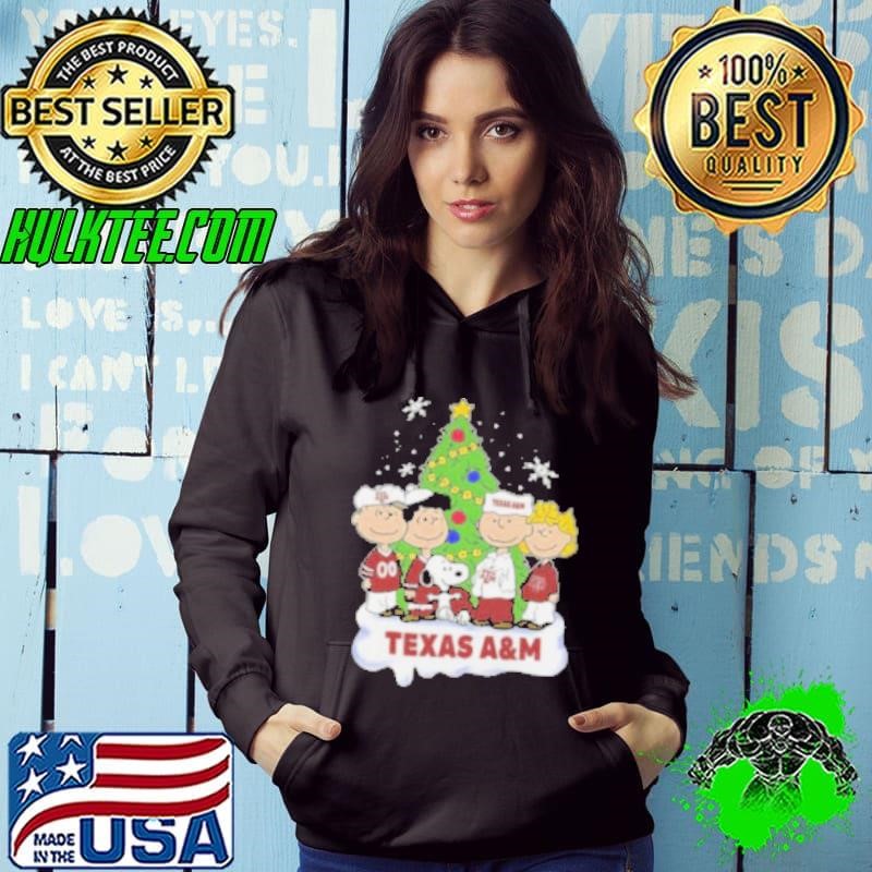 Peanuts Character X Texas A&M Merry Christmas 2024 Hoodie