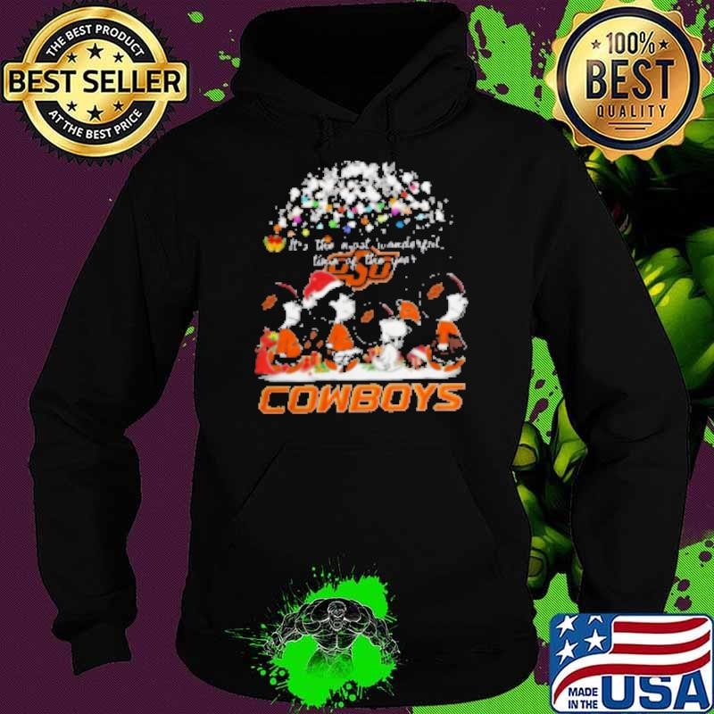 Peanuts Oklahoma State Cowboys It's The Most Wonderful Time Of The Year Winter Hoodie