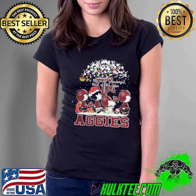 Peanuts Texas A&M Aggies It’s The Most Wonderful Time Of The Year Winter Shirt