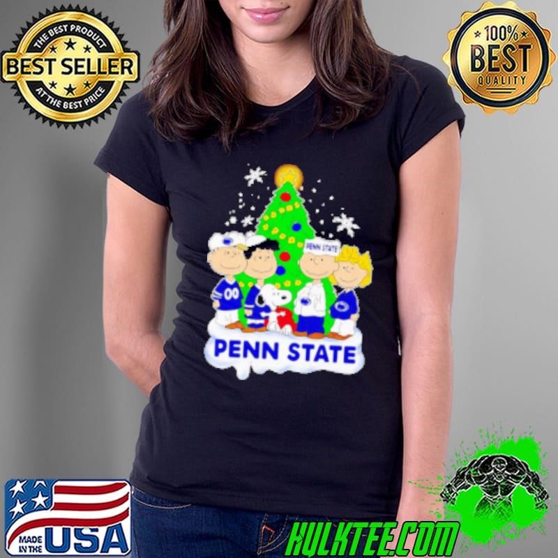 Penn State Nittany Lions Snoopy x friends fans Merry Christmas Ladies Tee