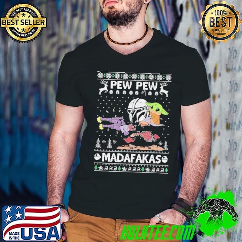 Pew pew madafakas ugly Christmas Guys V Neck