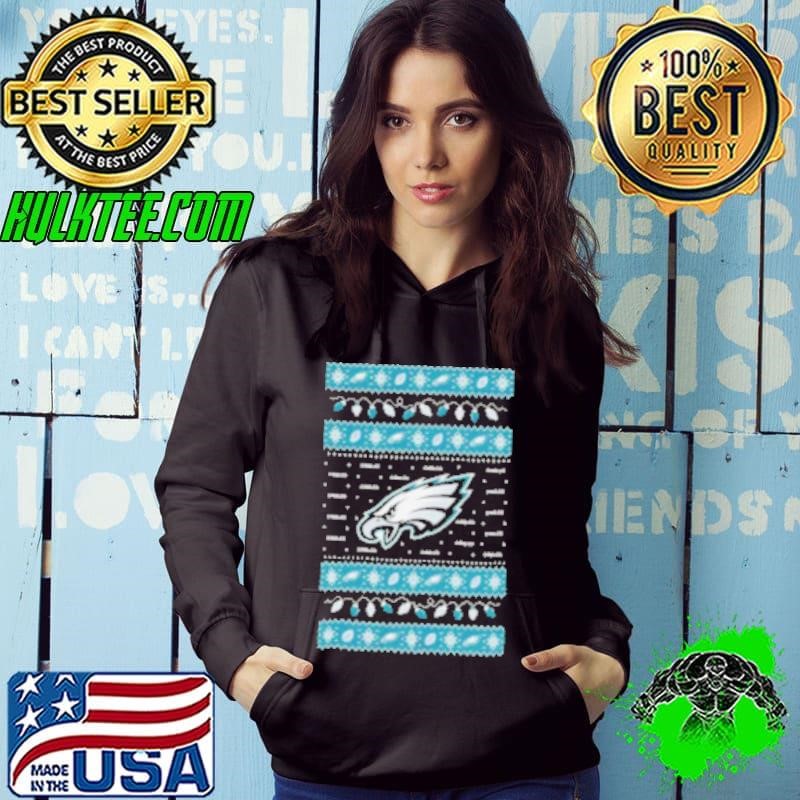 Philadelphia Eagles NFL Holiday Lights Ugly Christmas Sweater 2024 Hoodie