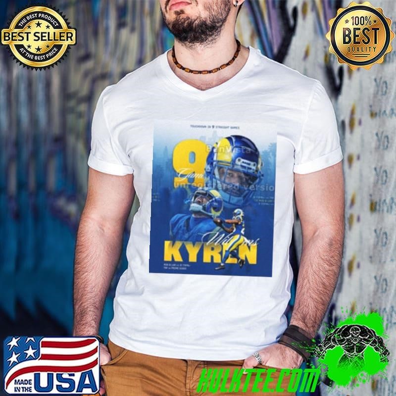 Poster Kyren Williams Los Angeles Rams NFL 2024 Touchdown In 9 Straight Games shirt