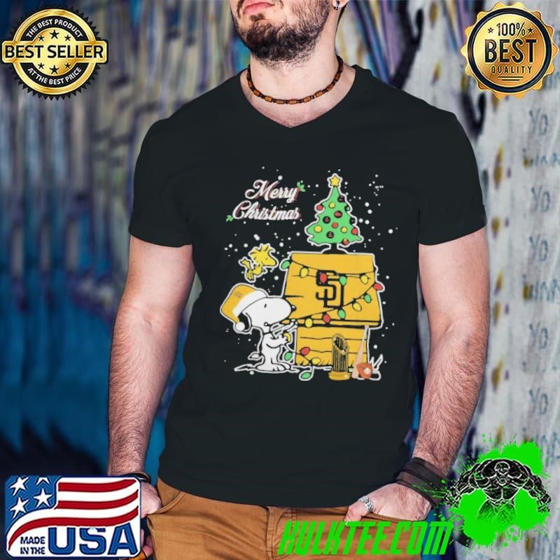 San Diego Padres Merry Christmas With Snoopy Baby Shirt