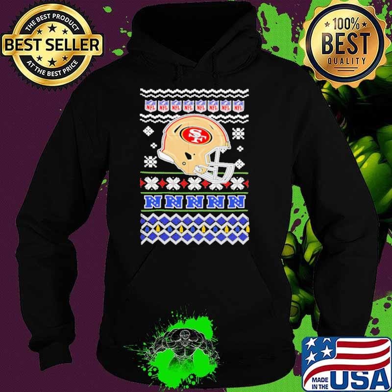 San Francisco 49ers NFL football Christmas helmet Hoodie
