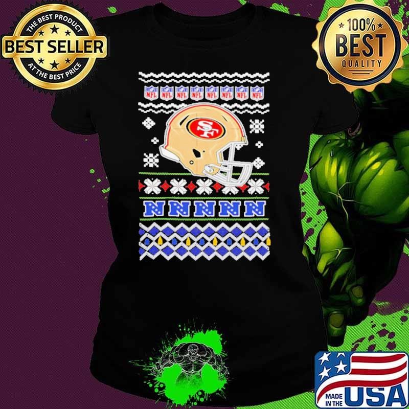 San Francisco 49ers NFL football Christmas helmet shirt