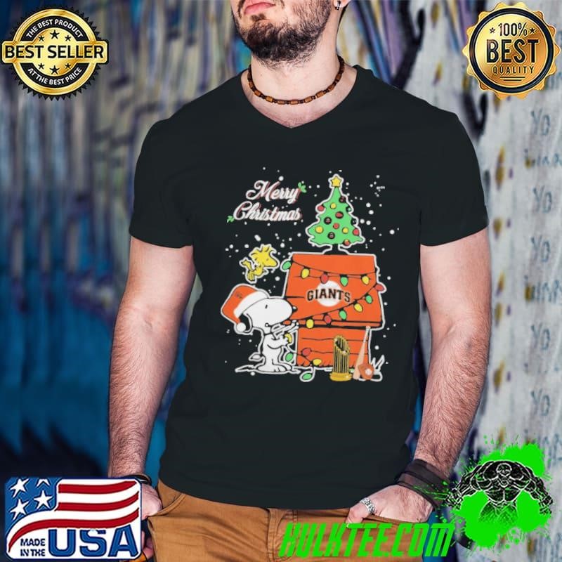 San Francisco Giants Merry Christmas With Snoopy Baby Shirt