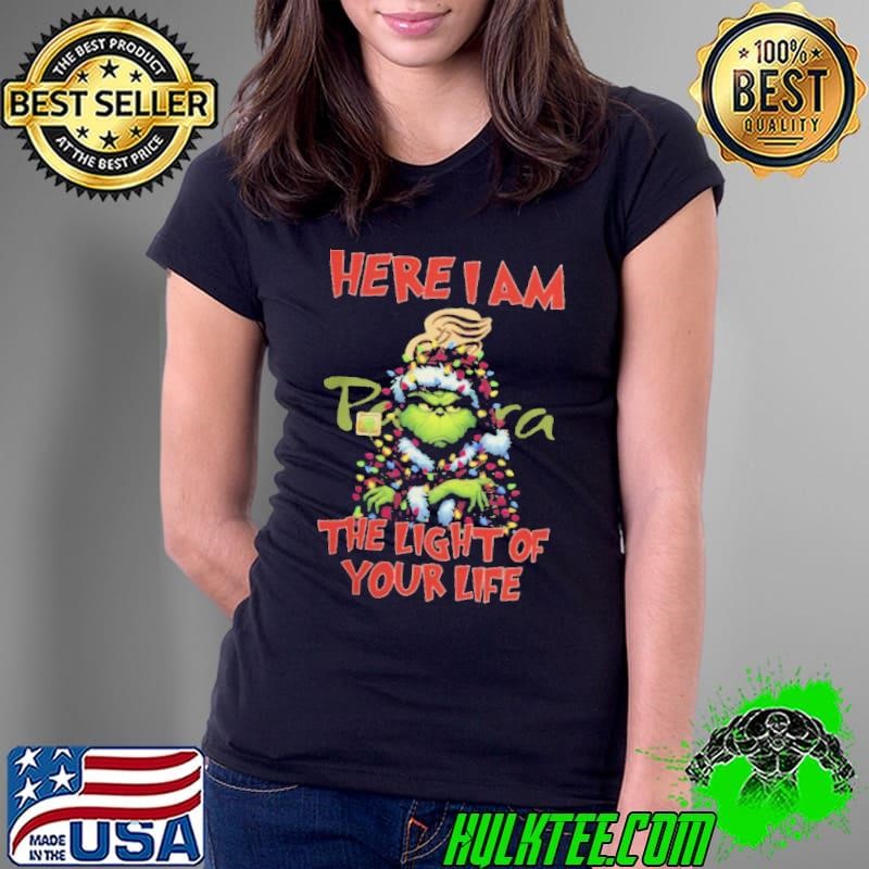 Santa Grinch Here I Am Panera Bread The Light Of Your Life Christmas Light Ladies Tee