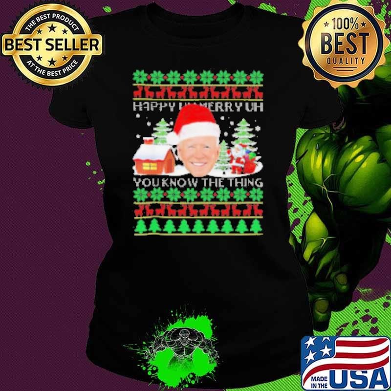 Santa Joe Biden Happy uh Merry uh you know the thing Ugly Christmas 2024 Shirt