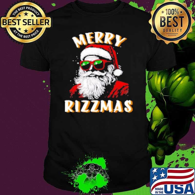 Santa sunglasses Christmas Merry Rizzmas Shirt