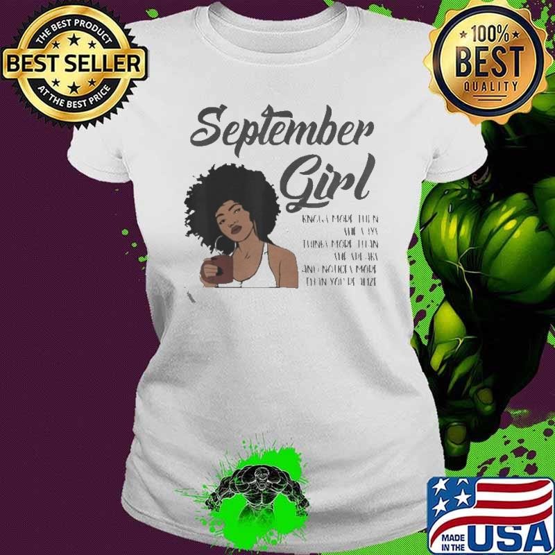September Girl Birthday American Black Women Virgo Libra Ladies tee