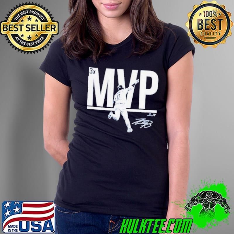 Shohei Ohtani 3x MVP Los Angeles Baseball Signatures Shirts Ladies Tee