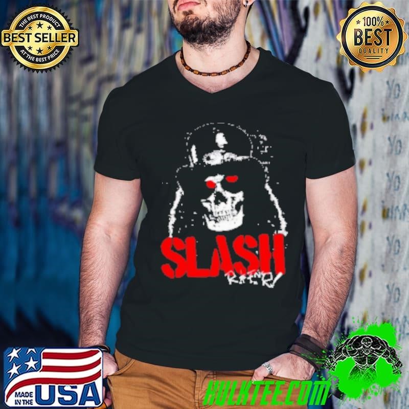 Slash Skull Portrait Black Pullover Shirt