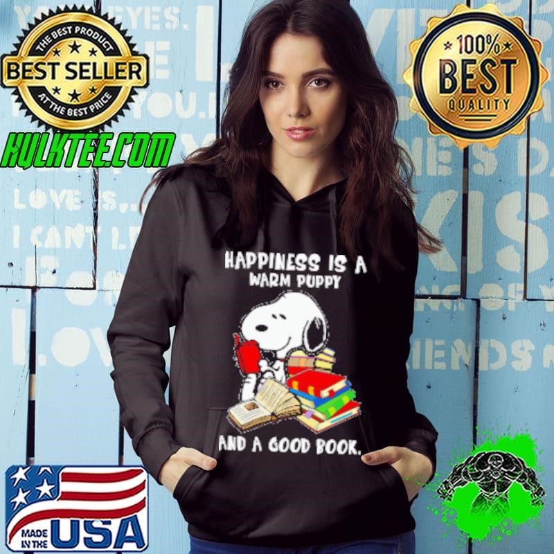 Snoopy Happiness Is A Warm Puppy And A Good Book Shirt