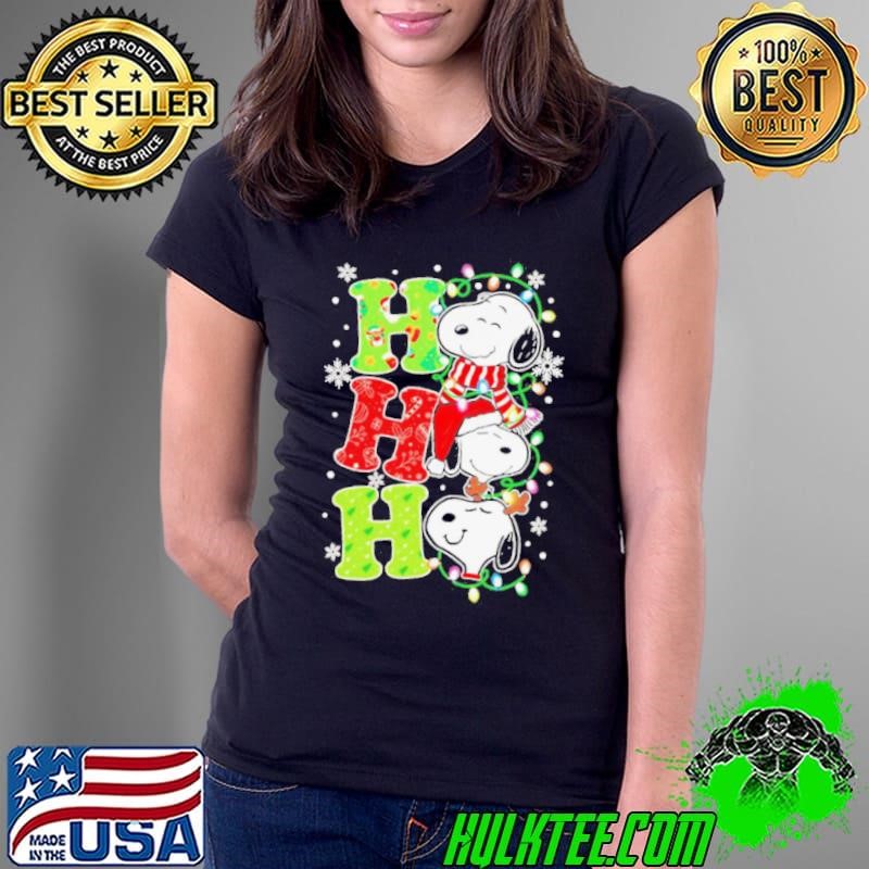 Snoopy Ho Ho Ho Merry Christmas Ladies Tee