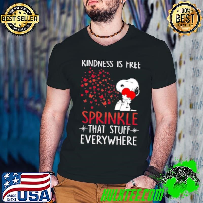 Snoopy Kindness Is Free Sprinkle That Stuff Everywhere Guys V Neck