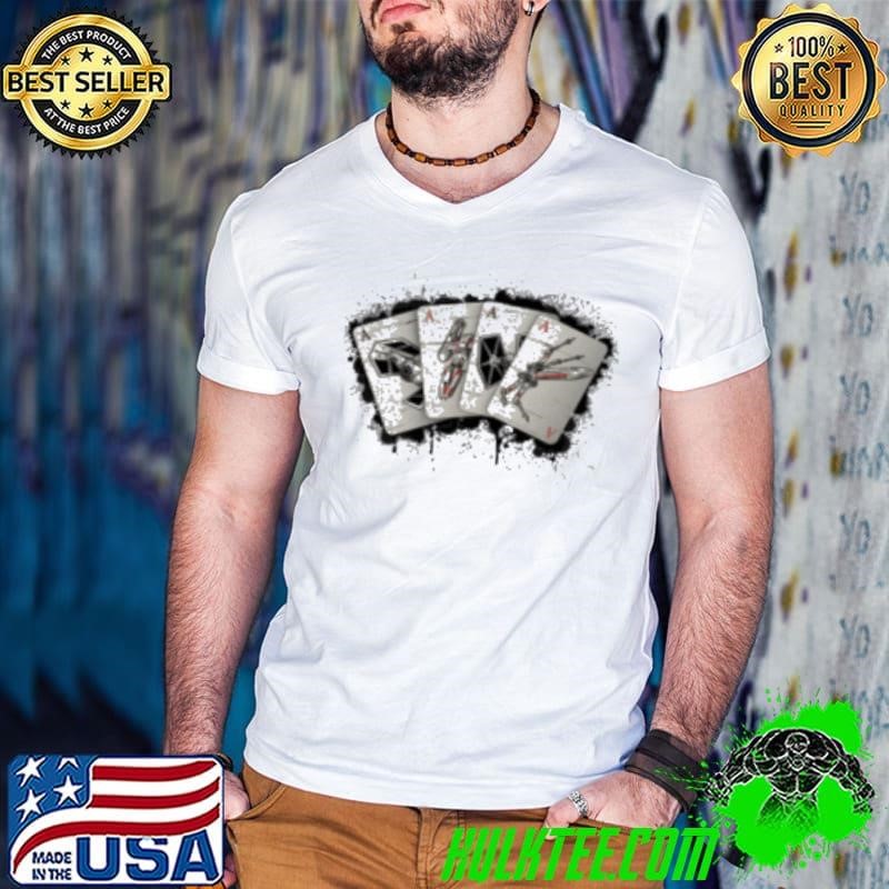 Spaceship Poker Guys V Neck