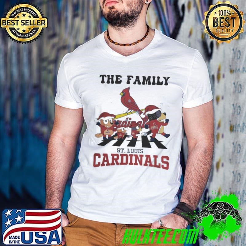 St Louis Cardinals X Family Bluey Merry Christmas 2024 Guys V Neck