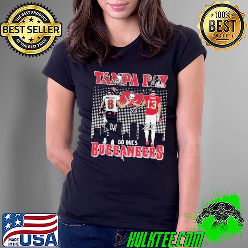 Tampa Bay Buccaneers Baker Mayfield x Mike Evans Signature Go Bucs Signatures Ladies Tee