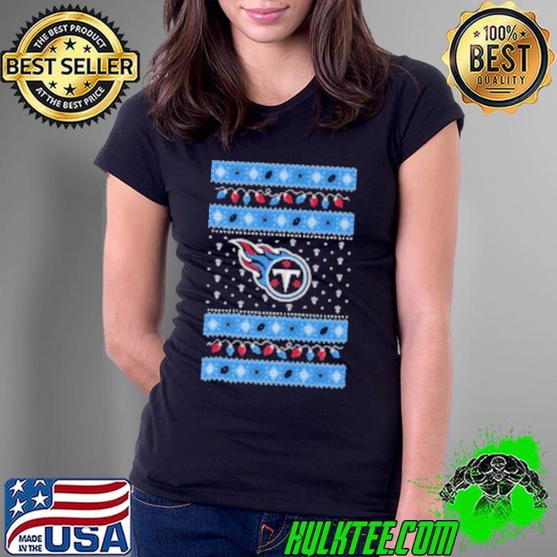 Tennessee Titans Holiday Lights Ladies Tee