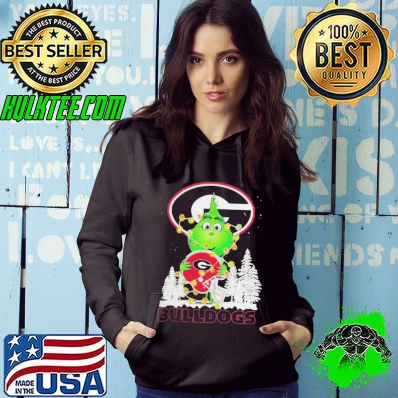 The Grinch Hug Georgia Bulldogs Helmet Christmas Shirt