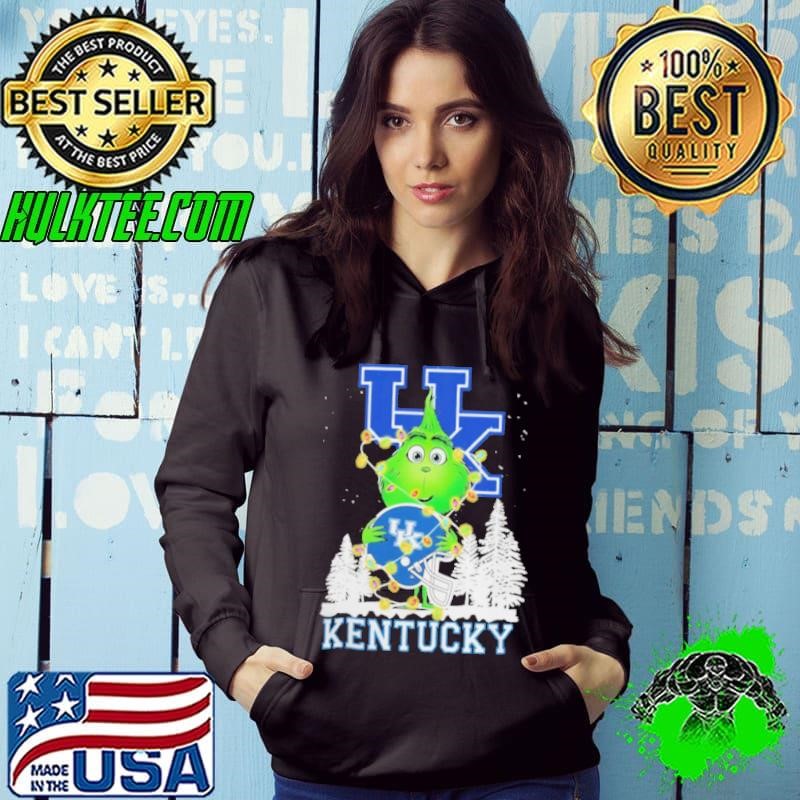 The Grinch Hug Kentucky Wildcats Helmet Christmas Hoodie