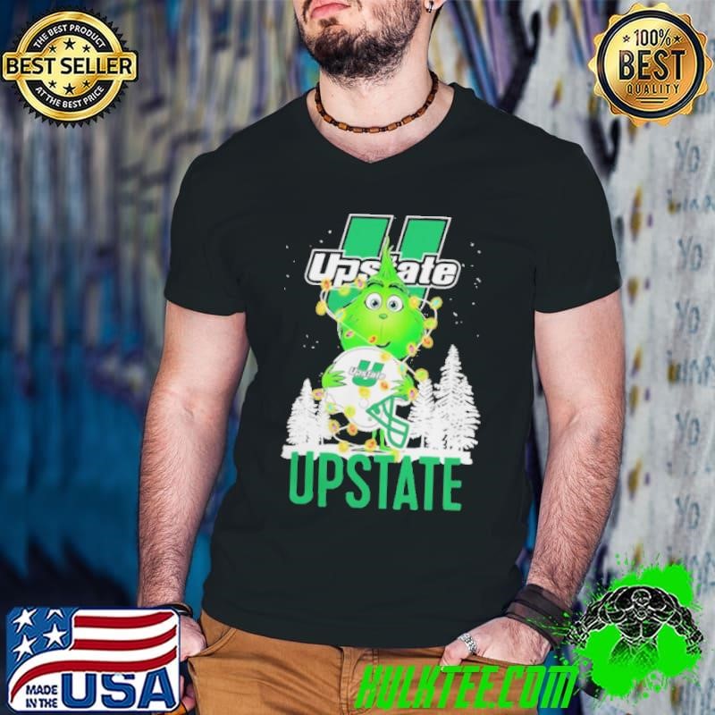 The Grinch Hug USC Upstate Helmet Christmas Shirt