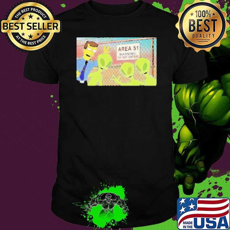 The Simpsons x Alien Area 51 warning do not enter Unisex